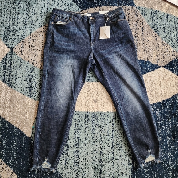 Kancan alyssa high rise raw hem skinny ankle jeans size 3XL - Picture 2 of 8